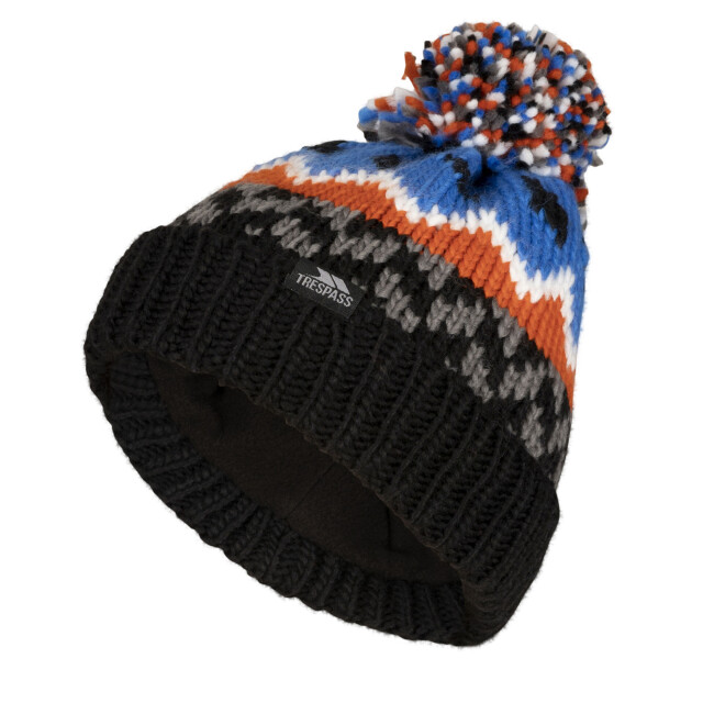 Trespass Childrens/kids twiglet grof gebreide muts met fleecevoering UTTP5841_blue large