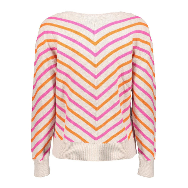 Geisha 44000-10 721 pullover stripes v light sand/orange/pink 44000-10 721 large