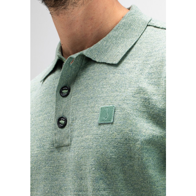 Butcher of Blue Clifden polo delphi green heren gebreide polo Delphi Green/Clifden Polo large