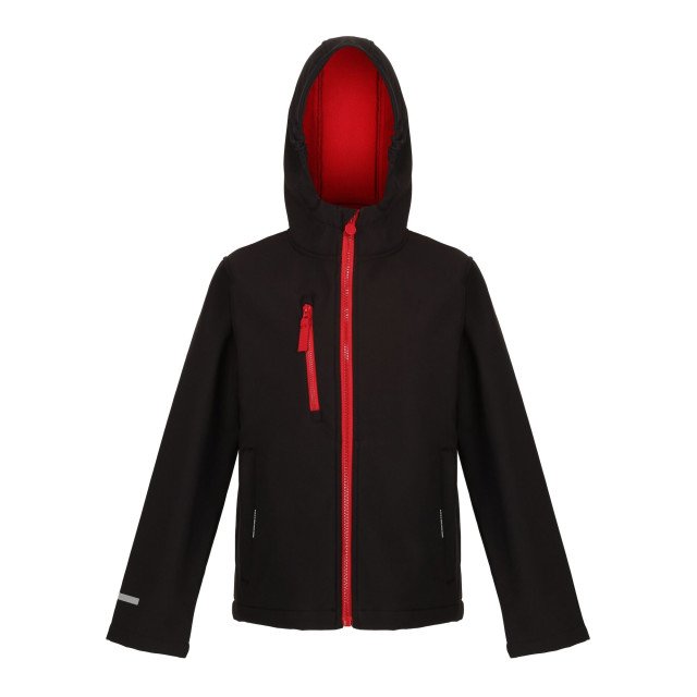 Regatta Kinder/kids ablaze 3 layer soft shell jas UTRG9349_blackclassicred large