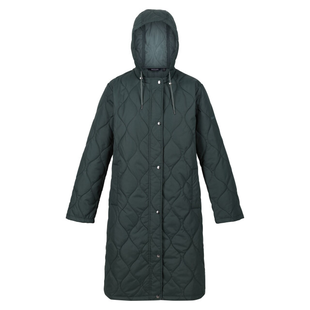Regatta Dames jaycee gewatteerd jack met capuchon UTRG9211_darkestsprucedarkforestgreen large