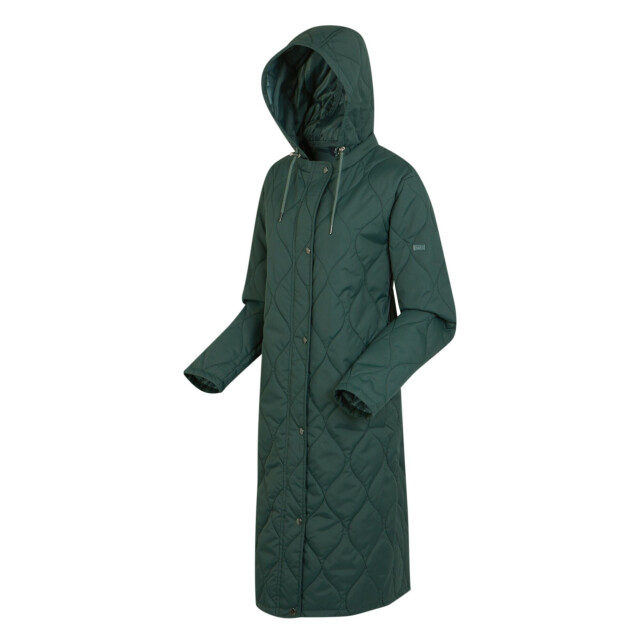 Regatta Dames jaycee gewatteerd jack met capuchon UTRG9211_darkestsprucedarkforestgreen large