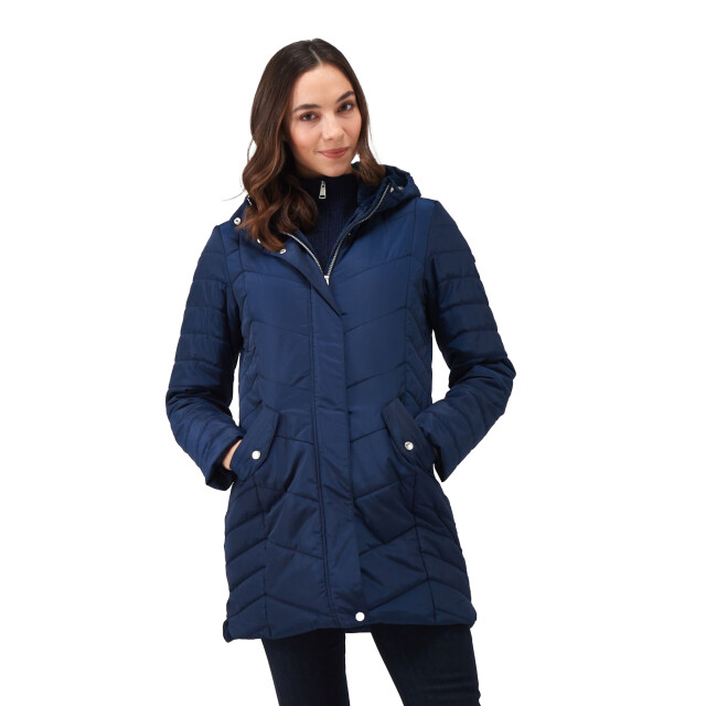 Regatta Dames panthea geïsoleerde gewatteerde jas met capuchon UTRG9207_navy large