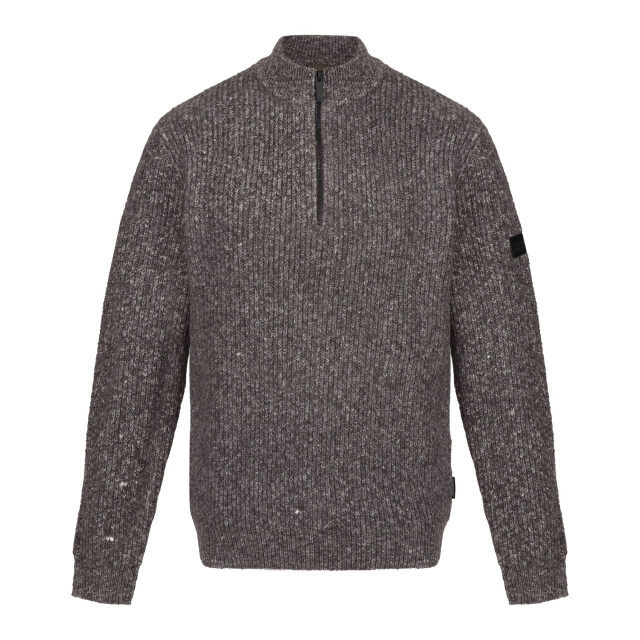Regatta Heren marl gebreid sweatshirt met ritssluiting UTRG9181_darkgrey large