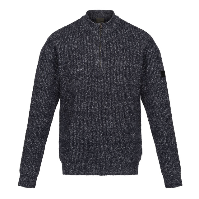Regatta Heren solomon marl gebreid sweatshirt met ritssluiting UTRG9181_navy large