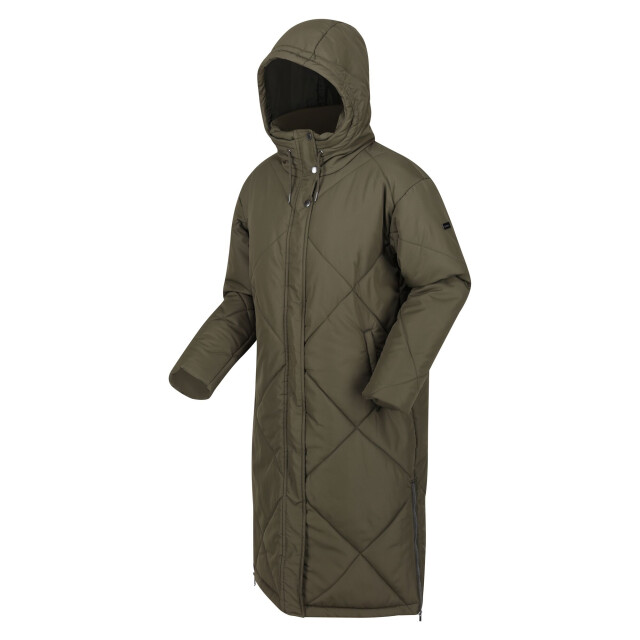 Regatta Dames cambrie gewatteerde longline jas UTRG9114_darkkhaki large