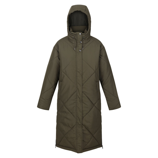 Regatta Dames cambrie gewatteerde longline jas UTRG9114_darkkhaki large
