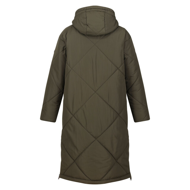 Regatta Dames cambrie gewatteerde longline jas UTRG9114_darkkhaki large