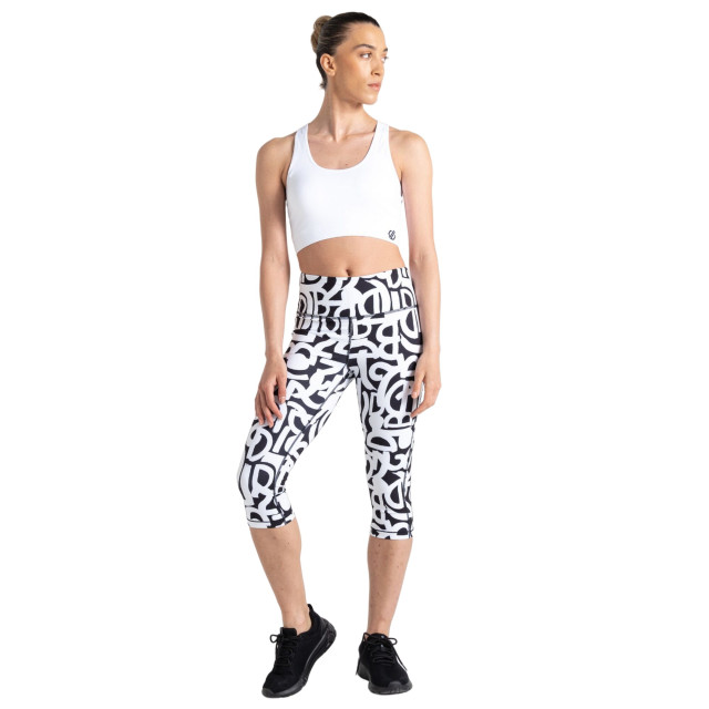 Dare2b Dames influential graffiti 3/4 legging UTRG9070_blackwhite large