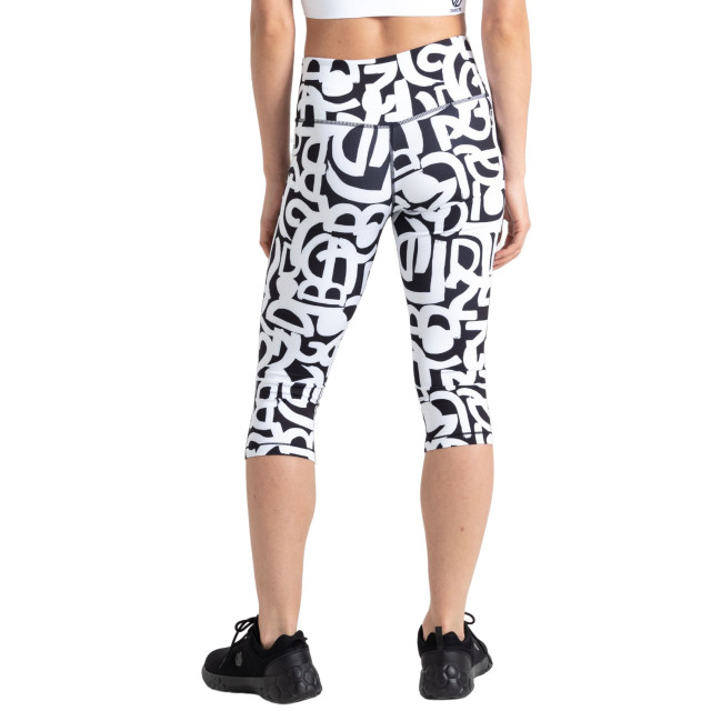 Dare2b Dames influential graffiti 3/4 legging UTRG9070_blackwhite large