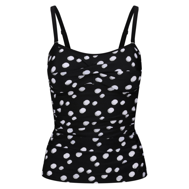 Regatta Dames aceana ii polka dot tankini top UTRG9065_blackwhite large