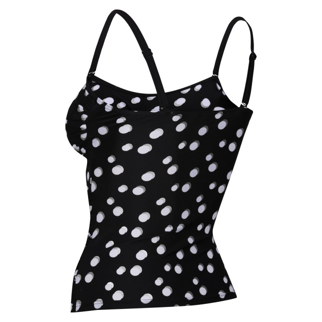 Regatta Dames aceana ii polka dot tankini top UTRG9065_blackwhite large