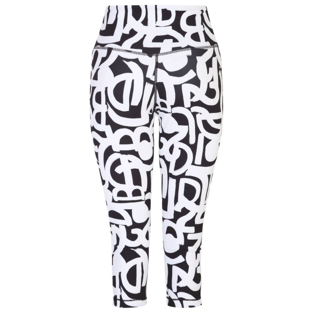 Dare2b Dames influential graffiti 3/4 legging UTRG9070_blackwhite large