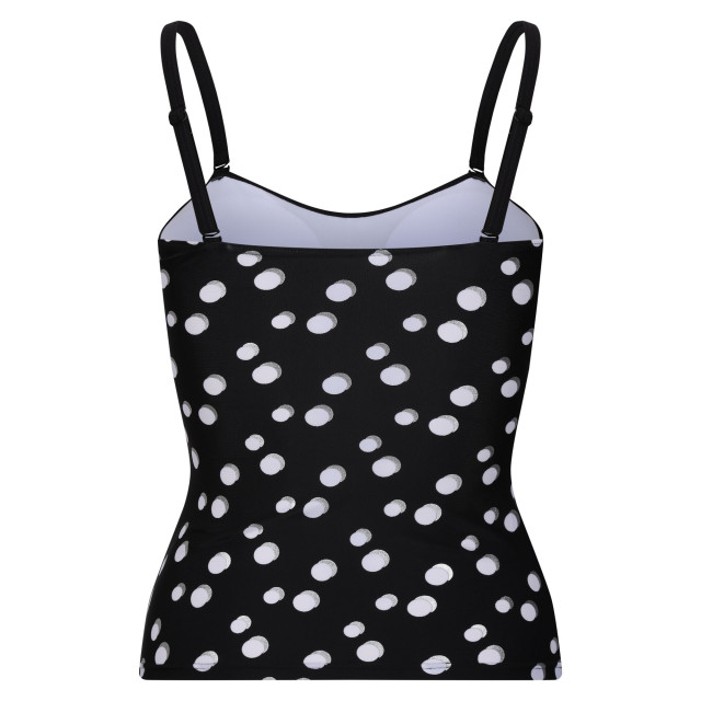 Regatta Dames aceana ii polka dot tankini top UTRG9065_blackwhite large