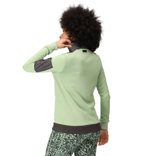 Regatta Dames colliston colour block baffled fleecejack UTRG9028_sealgreyquietgreen large