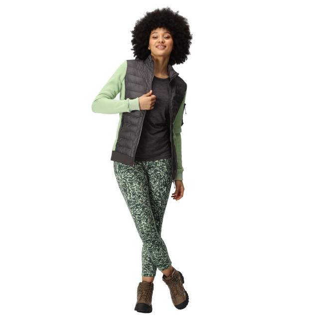 Regatta Dames colliston colour block baffled fleecejack UTRG9028_sealgreyquietgreen large