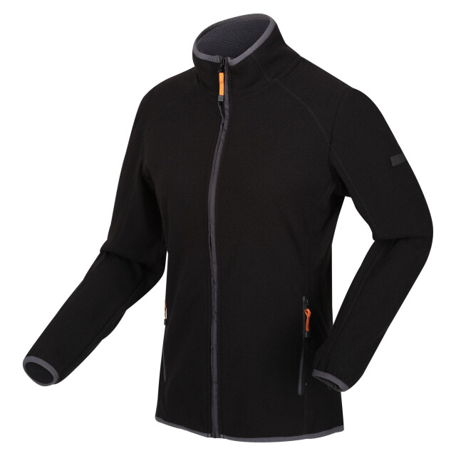 Regatta Dames kinwood full zip fleecejack UTRG9020_blacksealgrey large