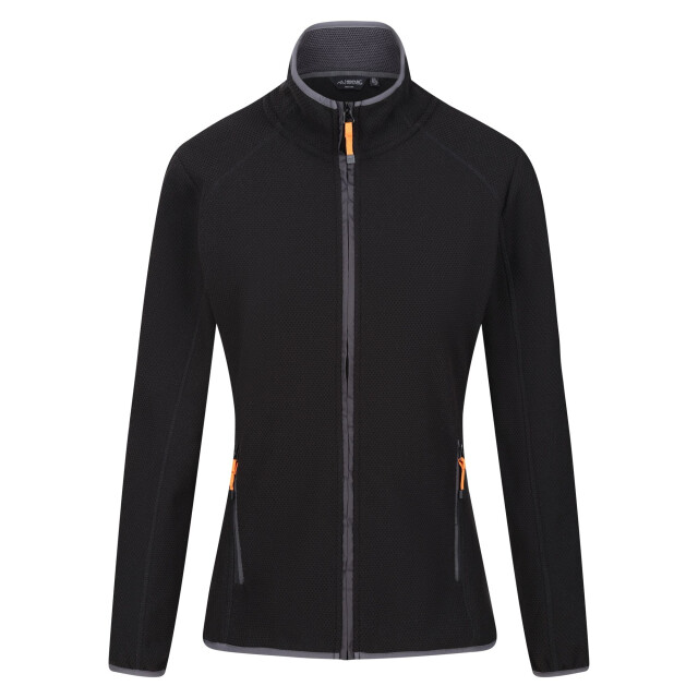 Regatta Dames kinwood full zip fleecejack UTRG9020_blacksealgrey large