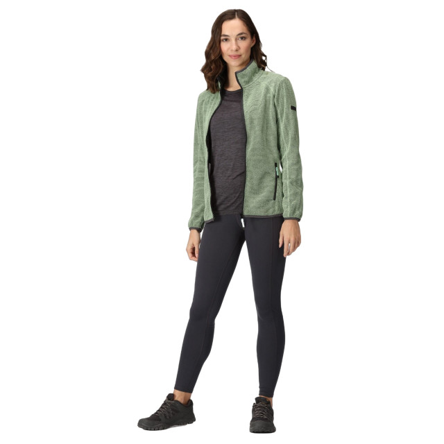 Regatta Dames kinwood full zip fleecejack UTRG9020_quietgreensealgrey large