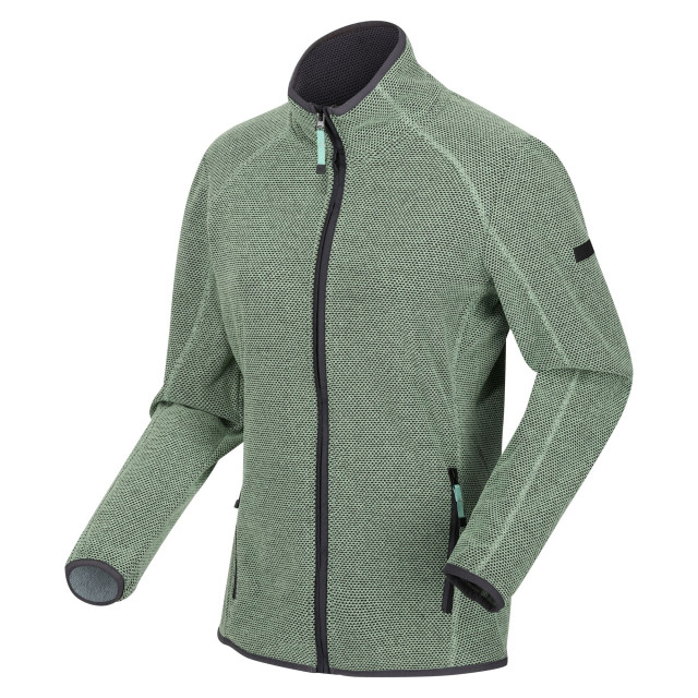 Regatta Dames kinwood full zip fleecejack UTRG9020_quietgreensealgrey large