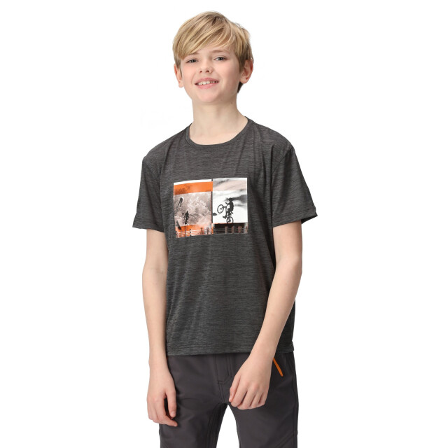 Regatta Kinderen/kinderen findley mountain bike marl t-shirt UTRG8852_sealgrey large