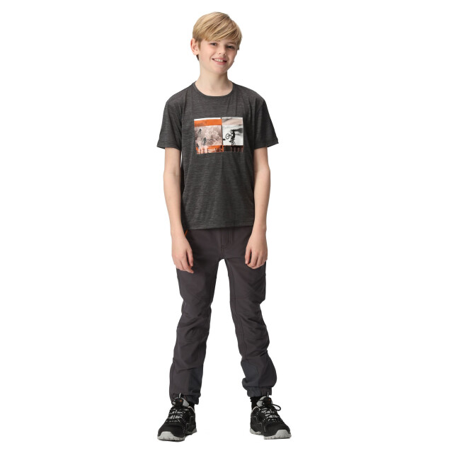 Regatta Kinderen/kinderen findley mountain bike marl t-shirt UTRG8852_sealgrey large
