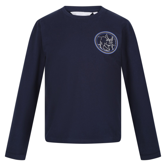 Regatta Kinderen/kinderen wenbie iii mountain t-shirt met lange mouwen UTRG8807_navy large