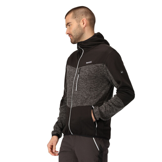 Regatta Heren cadford v marl full zip fleecejack UTRG8791_ashblack large