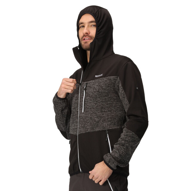 Regatta Heren cadford v marl full zip fleecejack UTRG8791_ashblack large