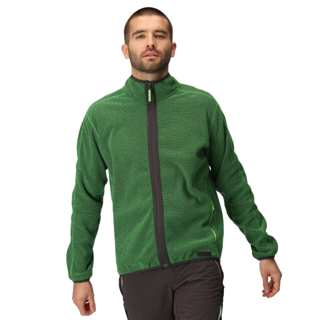 Regatta Heren kinwood full zip fleecejack UTRG8787_fieldgreenjasminegreen large