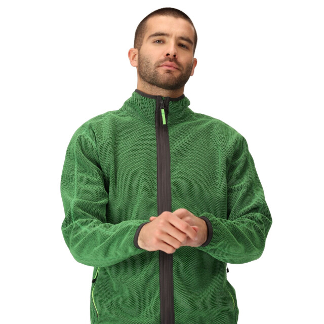 Regatta Heren kinwood full zip fleecejack UTRG8787_fieldgreenjasminegreen large