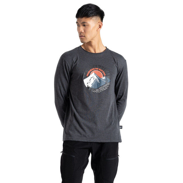 Regatta Heren stomping marl t-shirt met lange mouwen UTRG8774_charcoalgreymarl large