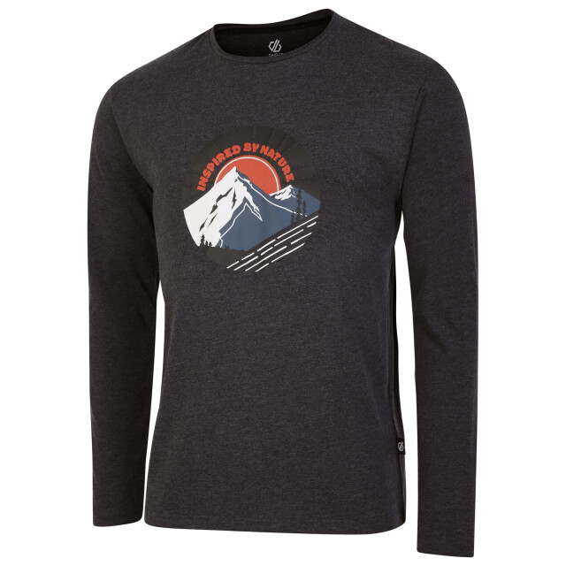 Regatta Heren stomping marl t-shirt met lange mouwen UTRG8774_charcoalgreymarl large