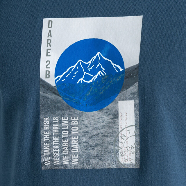Regatta Heren stomping t-shirt met lange mouwen UTRG8769_moonlightdenim large