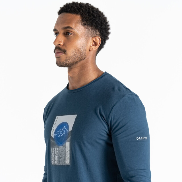 Regatta Heren stomping t-shirt met lange mouwen UTRG8769_moonlightdenim large