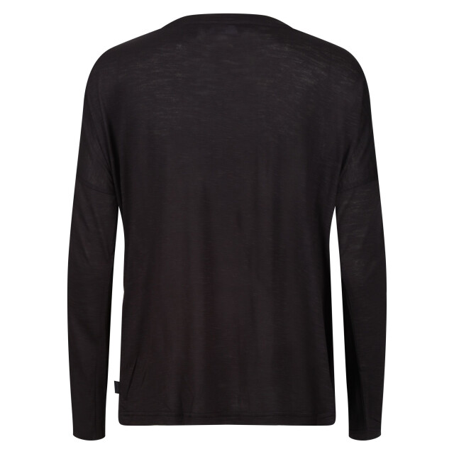 Regatta Dames carlene hearts t-shirt met lange mouwen UTRG8771_black large