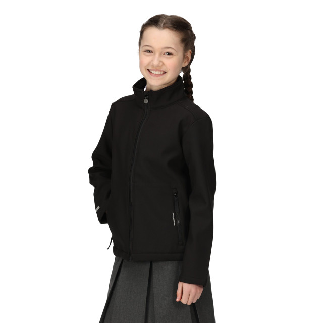 Regatta Kinder/kids ablaze 2 layer soft shell jas UTRG9469_black large