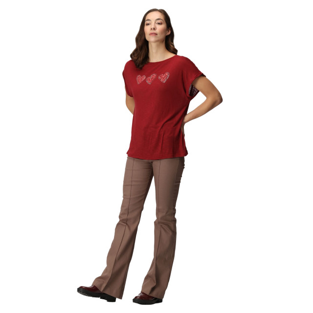 Regatta Dames roselynn harten t-shirt UTRG9501_cabernet large