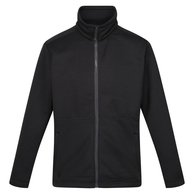 Regatta Heren edley diagonal fleece full zip fleecejack UTRG9490_darkgrey large