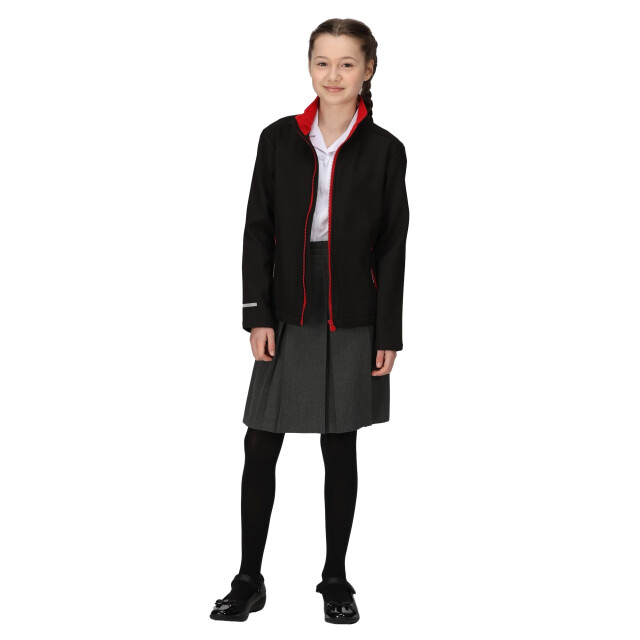 Regatta Kinder/kids ablaze 2 layer soft shell jas UTRG9534_blackclassicred large
