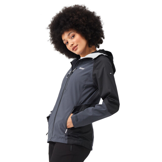 Regatta Dames highton iv stretch regenjas UTRG9530_sealgreyblack large