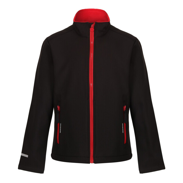 Regatta Kinder/kids ablaze 2 layer soft shell jas UTRG9534_blackclassicred large
