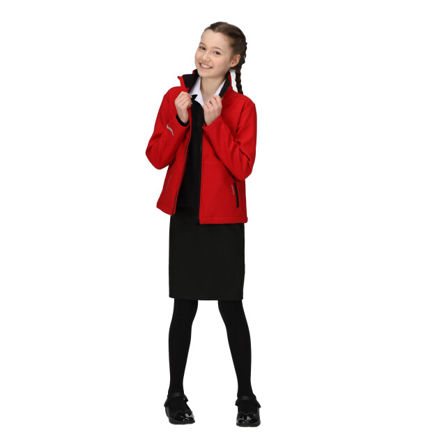 Regatta Kinder/kids ablaze 2 layer soft shell jas UTRG9534_classicredblack large