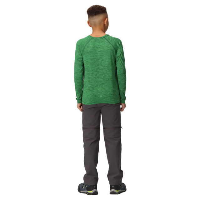 Regatta Burnlee roam free graphic print marl t-shirt voor kinderen/kinderen UTRG9447_fieldgreen large