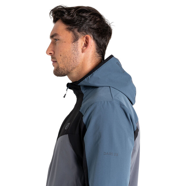 Dare2b Heren latitudinal soft shell jas met capuchon UTRG8713_orionblackdarkstormgrey large
