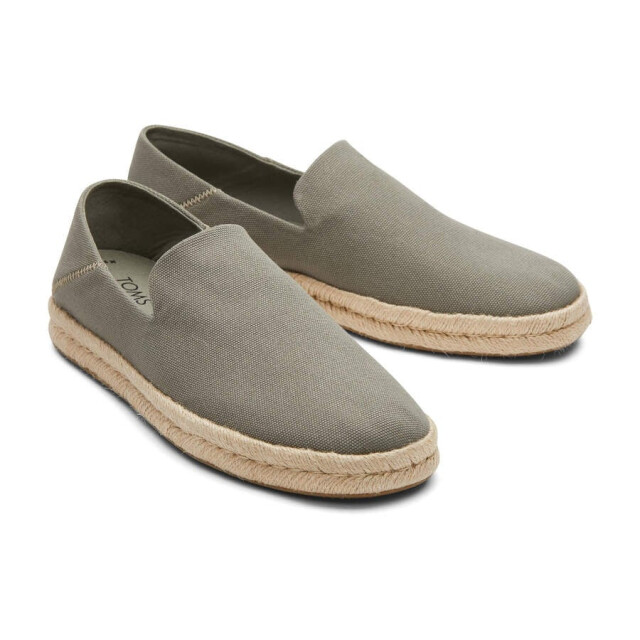 Toms Santiago 10020071 vetiver grey canvas 10020071 large