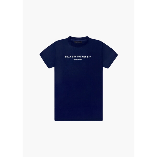 Black Donkey Apollo t-shirt i dark blue/white CH3-MCAT23-DB large