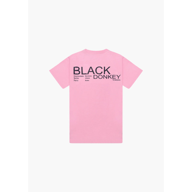 Black Donkey Aura t-shirt i pink/black CH3-VCAT23-PI large