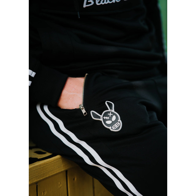 Black Donkey Critical zip trackpants i black/white CH3-MCCZTP23-BL large