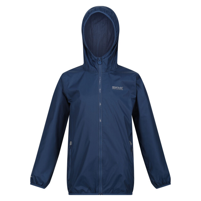 Regatta Groot buitenshuis kinderen/kinderen lever ii packaway rain jacket UTRG1885_bluewing large